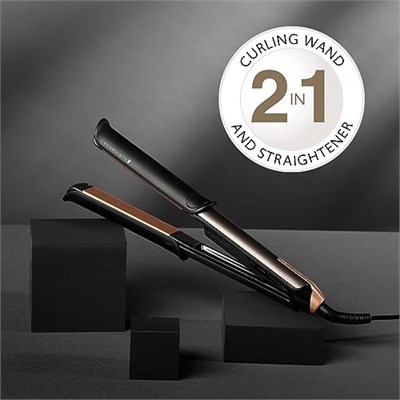 Remington ONE Saç Düzleştirici ve Kıvırıcı [2si 1 arada] Esnek Seramik Uçlar (Düzleştirici, Kıvırma 32 mm ve Dalgalanma, Sıcaklık Kontrolü 150-230°C, Plaka Kilidi, Otomatik Kapanma) S6077