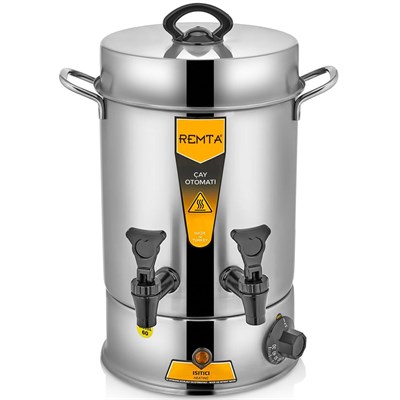 Remta Standart Çay Makinesi, 60 Bardak, Gümüş, 7 lt - Seçenekler: 7lt, 9lt, 12lt, 15lt, 22lt, 36lt, 50lt, 5lt