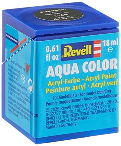 Revell - Su Bazlı Maket Boyası Koyu Yeşil Mat Raf 18 Ml (36168)