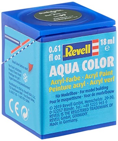 Revell - Su Bazlı Maket Boyası Koyu Yeşil Mat 18 Ml (36139)
