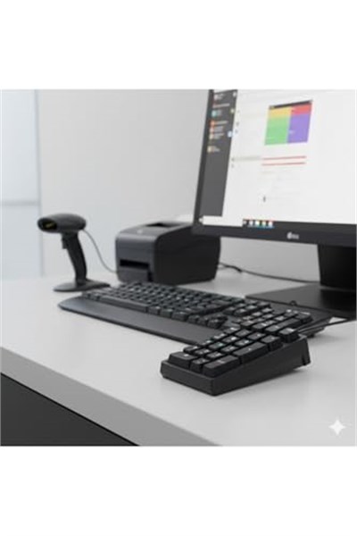 RGB Mekanik Sayısal Tuş Takımı | 21 Tuşlu Kablolu Numpad, Mavi Switch, Gaming & Ofis Klavye Siyah Tek Ebat