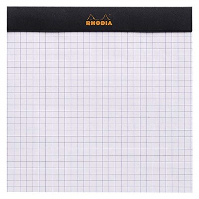 Rhodia Kareli Bloknot, Siyah, 148x148 mm - Seçenekler: 74x105 mm, 74x210 mm, 85x120 mm, 110x170 mm, 148x105 mm...