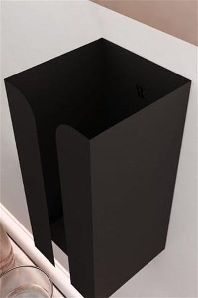 Risingmaber Metal Siyah Güçlü Yapışkanlı Organizer Peçetelik,Dispenser Mutfak Banyo Peçetelik MT107S