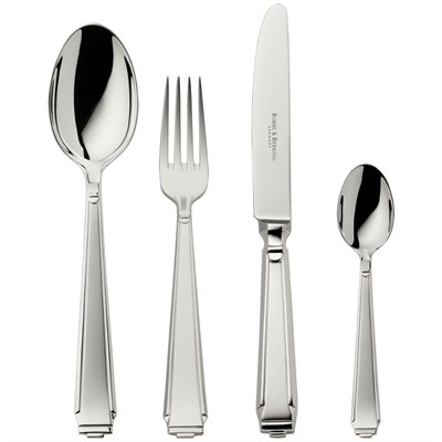 Robbe&Berking Art Deco 6 Kişilik 24 Parça Çatal Kaşık Bıçak Seti Gümüş Kaplama