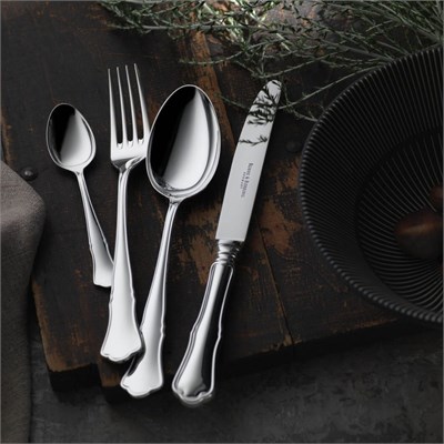 Robbe&Berking Robbe Berking Alt Chippendale 6 Kişilik 24 Parça Çatal Kaşık Bıçak Seti Gümüş Kaplama