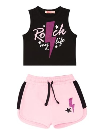 Rock Life Kız Çocuk Crop Top Şort Takım