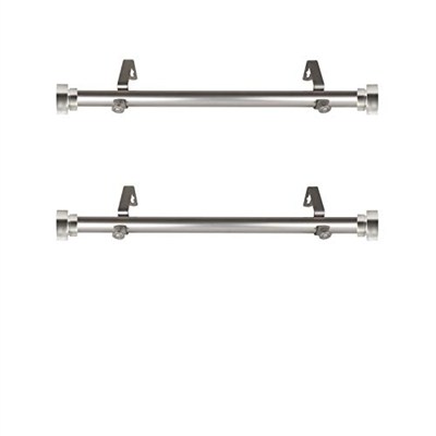 Rod Desyne SIDE100-5 2,54 cm Yan Perde Çubuğu, 30,48-50,8 cm (2li Set), Saten Nikel