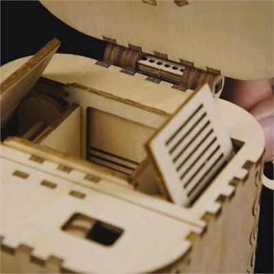 ROKR 3D Ahşap Yapboz Mekanik Hazine Kutusu Modeli Kendin Yap Zeka Oyunları Projeleri 14 Yaş ve Üzeri Yetişkinler için