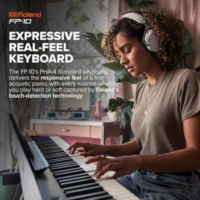 Roland FP-10 Dijital Piyano, ev kullanımı ve uygulama, Black için Taşınabilir 88 Tuşlu Sayısal Piyano, İdeal