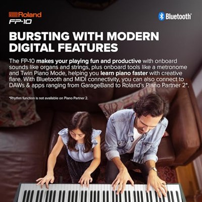Roland FP-10 Dijital Piyano, ev kullanımı ve uygulama, Black için Taşınabilir 88 Tuşlu Sayısal Piyano, İdeal