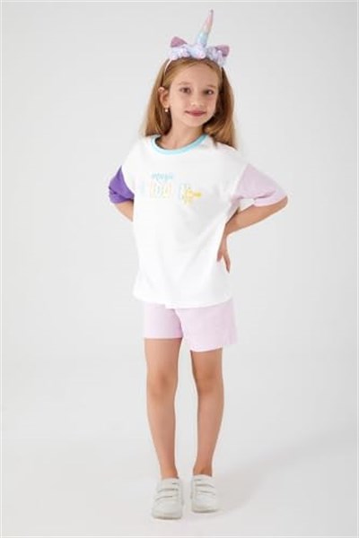 Roly Poly Kız Çocuk Krem Şortlu Takım, 2-4 Yaş, 8681255943858