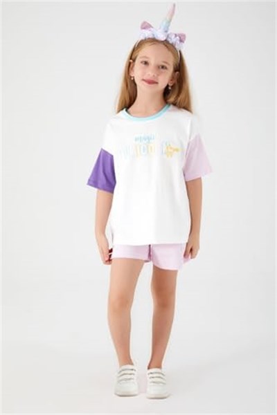 Roly Poly Kız Çocuk Krem Şortlu Takım, 2-4 Yaş, 8681255943858
