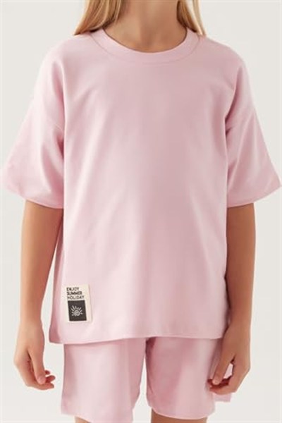 ROLYPOLY Kız Çocuk Pembe Şortlu Takım, 3-4 Yaş, 8684053198925
