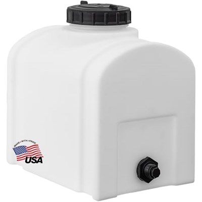 RomoTech 82123879 Kubbeli Polietilen Rezervuar Su Tankı, Çiftçilik İnşaatı ve Daha Fazlası, 20,5 Litre, Sele