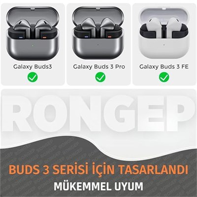Rongep Samsung Galaxy Buds 3-Pro-3 FE için Kulaklık Kılıfı Darbelere ve Çizilmeye Karşı Kasa Koruyucu Buds 3 Pro Kılıfı Tam Koruma Sağlay - Seçenekler: Galaxy Buds 3-Pro-3 FE, Huawei FreeBuds Pro 4...