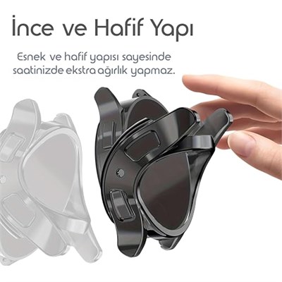 Rongep Samsung Galaxy Watch 7 44mm için 360° Kasa Koruyucu Yumuşak TPU Kılıf Dokunmatiği ve Netliği Etkilemeyen Galaxy Watch 7 Ekran Koruyucu Kılıf Darbelere Karşı Galaxy Watch 7 44mm Koruma (Şeffaf)