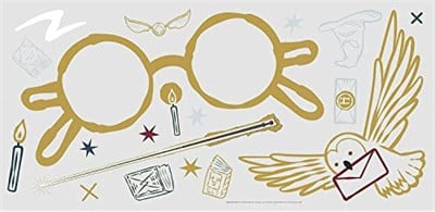 RoomMates RMK4955GM Harry Potter Gözlükleri Dev Soyma ve Çubuk Duvar Çıkartması