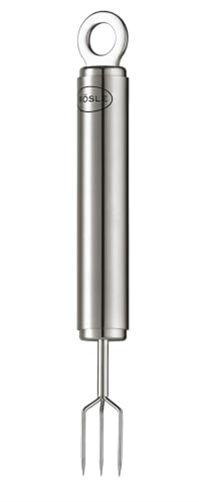 RÖSLE Patates Çatalı 12754 - Paslanmaz Çelik 17 cm, Kulp Uzunluğu 10 cm, Çatalın Üç İnce Ucu, Sıcak Patatesleri Soyarken Güvenli Bir Şekilde Tutar - Seçenekler: Pelüş patates çatalı, patates presi