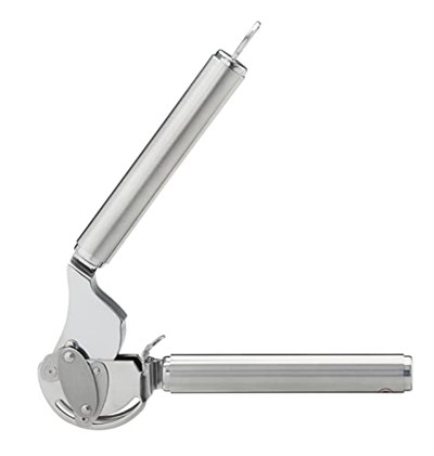 Rösle Sarımsak Presi 12895 - Paslanmaz Çelik 20 cm, Profesyonel Kalitede Zencefil ve Sarımsak Presi, Katlanır Süzgeçli, Bulaşık Makinesinde Yıkanabilir