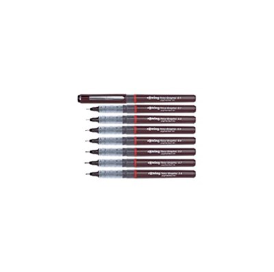 rOtring 1904753 Tikky Grafik Fiber Uçlu Kalem, Siyah Mürekkep, Kahverengi Gövde, 0.3 mm - Bedenler: 0.1 Mm, 0.2 Mm, 0.3 Mm, 0.5 Mm, 0.4 Mm, 0.7 Mm, 0.8 Mm