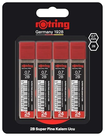 Rotring Super Polimer Kurşun Kalem Ucu (2B), 4lü Paket, 0.7 mm - 2094211
