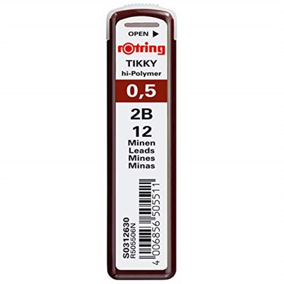rOtring Tikky Hi-Polymer Mekanik Kurşun Kalem Ucu, 0,5mm, 2B, 0.5 Mm - Seçenekler: 0.5 Mm, 0.70 mm, 0.35 Mm, 0.7 Mm, 0.7 Mm 2li paket, 1.0 Mm...