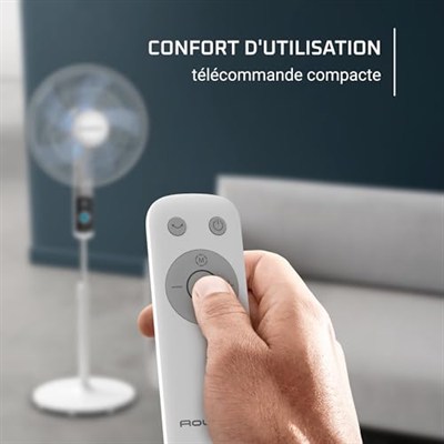 Rowenta Turbo Silence ayaklı vantilatör, sessiz gece modunda, enerji tasarruflu, 12 hız kademesi, dijital LED ekran, zamanlayıcı, uzaktan kumanda, beyaz, VU5650F0