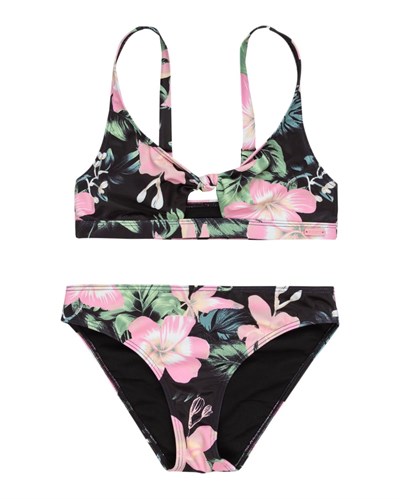 Roxy Shadow Floral Bralette Set Bikini Takımı Kız çocuk