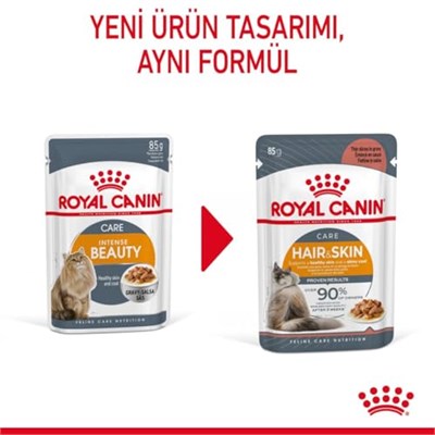 Royal Canin Hair & Skin Gravy Yetişkin Kedi Yaş Maması 12 x 85 Gr - Seçenekler: 12 x 85 grams, 12 x 85gr, 12 x 85 grams (2 paketi)...