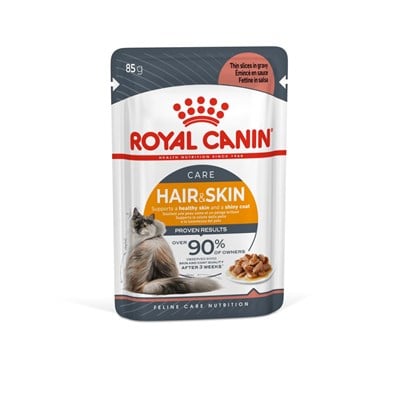 Royal Canin Hair & Skin Gravy Yetişkin Kedi Yaş Maması 12 x 85 Gr - Seçenekler: 12 x 85 grams, 12 x 85gr, 12 x 85 grams (2 paketi)...