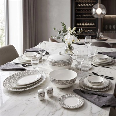 Royal Canterbury Silver Pearl Yemek Takımı 72 Parça