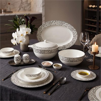Royal Canterbury Silver Pearl Yemek Takımı 72 Parça