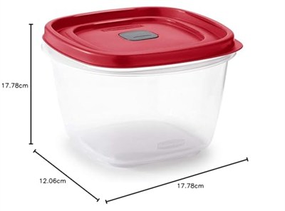 Rubbermaid 2030330 Easy Find Vented Lid Food Storage Containers, 7-Cup (3)