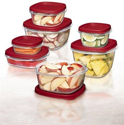 Rubbermaid Easy Find Lids Gıda Saklama Kapları, 0,5 Bardak, Yarışçı Kırmızısı, 2 Parça Set