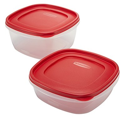 Rubbermaid Easy Find Lids Gıda Saklama Kabı, 4 Parça Set, Kırmızı (1787251)