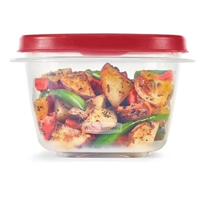 Rubbermaid Easy Find Lids Yiyecek Saklama Kapları, 2 Bardak, Yarışçı Kırmızısı, 4 Parça Set