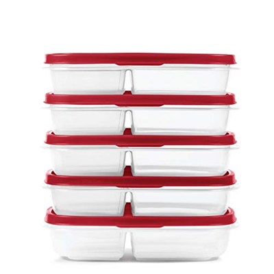 Rubbermaid EasyFindLids Yemek Hazırlama Kapları, 5,1 Fincan, Kırmızı