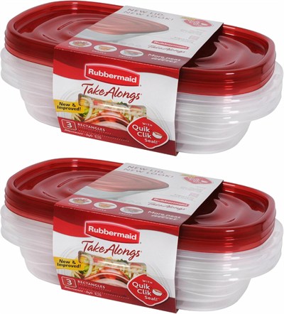 Rubbermaid Take Alongs 4 fincan Dikdörtgen Konteynerler, 2li Paket 3