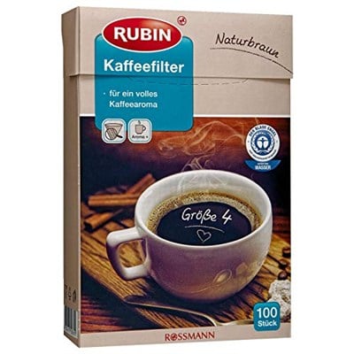 Rubin Kahve Filtresi - No:4 Doğal Kahverengi Renkli 100lü