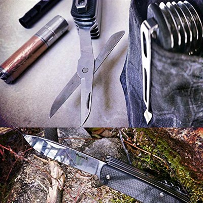Ruike bıçak TREKKER LD51-B, çok yönlü fonksiyonel çakı Tirbuşon, kablo ve – Verbieger, cımbız, makas etc. – Yeni Benture.