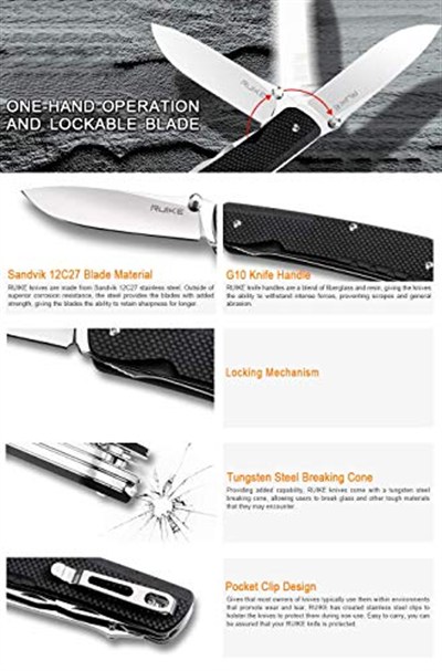 Ruike bıçak TREKKER LD51-B, çok yönlü fonksiyonel çakı Tirbuşon, kablo ve – Verbieger, cımbız, makas etc. – Yeni Benture.