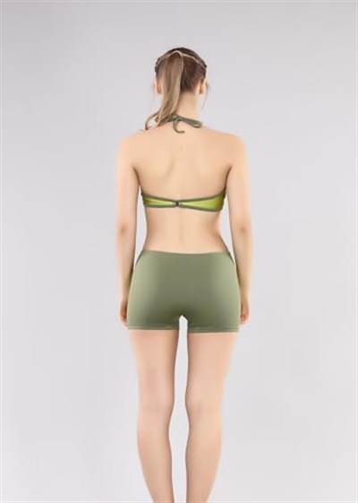 RUKO 2260-1 KIZ ÇOCUK YEŞİL ŞORTLU BİKİNİ
