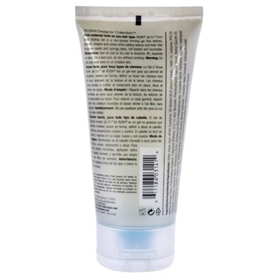 RUSK Designer Collection Jel Fx Firm Hold Styling Gel, Medium to Firm-Hold, Used for Slicking, Molding, or Blow-Drying without Flaking, 5.3 oz.