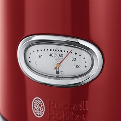 Russell Hobbs 21670-70 Su Isıtıcı, 1.7L, 2400W, Hızlı Kaynatma Özelliği, Retro Tasarım, Su Sıcaklığı Göstergesi, Doldurma Miktarı İşaretlemesi, Mükemmel Su Dökme Ağzı, Eski Çay Makinesi [Enerji Sınıfı