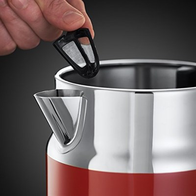 Russell Hobbs 21670-70 Su Isıtıcı, 1.7L, 2400W, Hızlı Kaynatma Özelliği, Retro Tasarım, Su Sıcaklığı Göstergesi, Doldurma Miktarı İşaretlemesi, Mükemmel Su Dökme Ağzı, Eski Çay Makinesi [Enerji Sınıfı