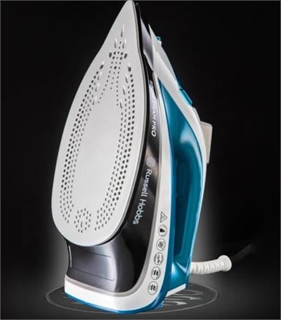 Russell Hobbs 23971 – 56 Supreme Steam Pro Buharlı Ütü, Seramik-Buegelsohle, Ekstra-Şok Buhar Çıkışı:, 2600 Watt, Mavi/Beyaz