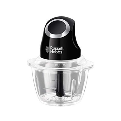 Russell Hobbs 24662-56 elektrikli mini parçalayıcı [saklama kapağı dahil cam kap] mat siyah (500 ml, sebze parçalayıcı, mikser, çoklu ve evrensel parçalayıcı, sebze, meyve ve et için)