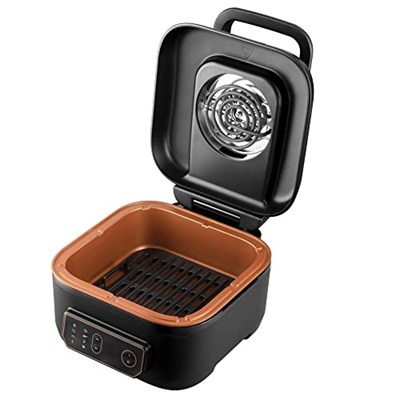 Russell Hobbs 26520-56 SatisFry Sıcak Hava Fritözü XL 5,5 L Multi [AirFryer & Grill & Multi-Cooker] (Bulaşık Makinesinde Yıkanabilir, Üstten ve Alttan Isıtmalı, Yavaş Pişirici, Fırınlama)