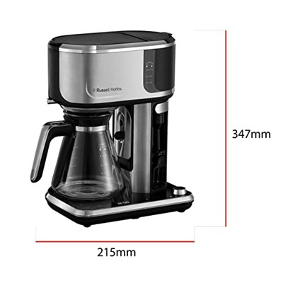 Russell Hobbs Attentiv Filtre Kahve Makinesi [Demleme Gücü Ayarı, Soğuk Demleme Fonksiyonu, Süt Köpürtücü] - Dijital Dokunmatik Kontrol Yüzeyi (Programlanabilir Zamanlayıcı) 26230-56
