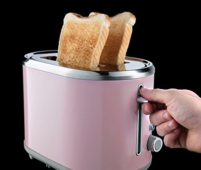 Russell Hobbs Ekmek Kızartma Makinesi Bubble Pembe, 2 Ekstra Geniş Tost Yuvası, Sandviç Eki, 6 Ayarlanabilir Kızartma Seviyesi + Buz Çözme ve Isıtma Fonksiyonu, Hızlı Kızartma Teknolojisi, 930W, 25081